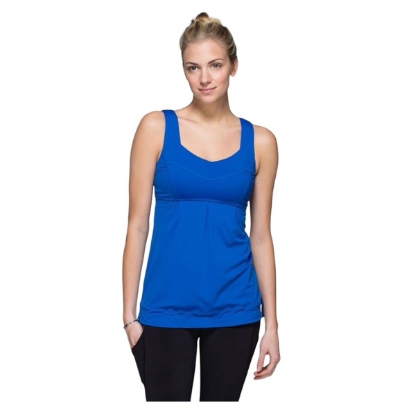 Lululemon Tank Top Women's Size 6 US Blue Tank Me Tank Breezy Mesh W1EE66S - Picture 1 of 11